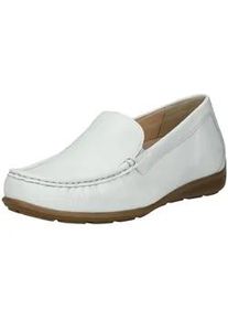Mokassin Gabor COMFORT "Gabor Comfort Mokassin Leder", Damen, Gr. 40, wei&szlig;, Leder, Schuhe Mokassin