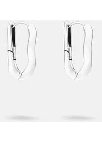 Paar Creolen Liebeskind Berlin "Schmuck Geschenk Edelstahl Ohrringe The Melting Organic", silber (silberfarben), Ohrringe, Damen, Edelstahl