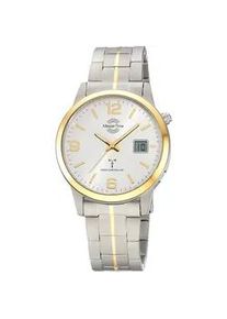 Funkuhr MASTER TIME "Expert Titan", silber (titansilberfarben, goldfarben, silberfarben), Armbanduhren, Herren, Funkuhr, Quarzuhr, Armbanduhr, Herrenuhr, analog, digital