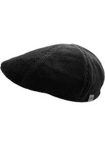 Schieberm&uuml;tze CAPO, Herren, Gr. L/XL, schwarz, Cord, Baumwolle, unifarben, M&uuml;tzen, Gummizug hinten, Cord-Optik