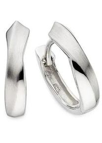 Paar Creolen Bruno Banani "Schmuck Geschenk Silbercreolen", silberfarben, Ohrringe, Damen, Silber 925 (Sterlingsilber)
