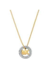 Kette mit Anh&auml;nger Michael Kors "Schmuck Geschenk Metall Halskette PREMIUM", gold (gelbgoldfarben), Halsketten, Damen, mit Zirkonia, Metall, L: 45,5 B: 1mm, wahlweise mit oder ohne Zirkonia, B:1mm