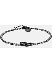 Armband Liebeskind Berlin "Schmuck Geschenk Edelstahl Armkette The Festive Mini Link Sparkle", schwarz (schwarz, schwarz, schwarz), Armb&auml;nder, Damen, 20cm, Edelstahl, Armband, mit Zirkonia (synth.)