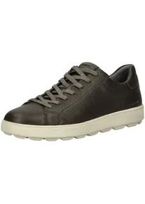 Sneaker Geox "Geox Sneaker Leder", Herren, Gr. 43, military, Leder, Schuhe Sneaker