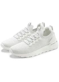 Sneaker Vivance "Freizeitschuh, Halbschuh, Turnschuh", Damen, Gr. 39, wei&szlig;, Obermaterial: 100% Textilmaterial. Decksohle: 100% Textilmaterial. Futter: 100% Textilmaterial. Laufsohle: 100% Synthetik, unifarben, Basic, Schuhe Sneaker, mit elastischen Schn&uuml;rb&auml;ndern VEGAN