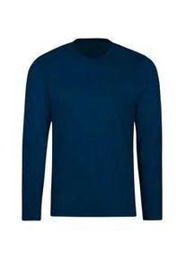 T-Shirt TRIGEMA "TRIGEMA Langarmshirt aus 100% Baumwolle", Damen, Gr. XS, night, blau, Single Jersey, 100% Baumwolle, Basic, lang, Rundhals, Shirts T-Shirt