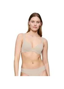 B&uuml;gel-BH Triumph "Body Make-Up Illusion", Damen, Gr. 80, Cup E, beige, Microtouch, Obermaterial: 49% Polyamid, 35% Polyester, 16% Elasthan, Basic, BHs B&uuml;gel-BH, mit tiefem Dekollet&eacute;, gepolsterte Cups, Komfort-B&uuml;gel, Microfaser