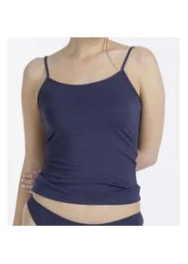 Achseltop Nina von C. "Light & Easy", Damen, Gr. 46, N-Gr, blau (denim melange), Obermaterial: 95% Modal, 5% Elasthan, meliert, bequem, Rundhals, Unterhemden, basic, weich, atmungsaktiv, bequem, Rundhalsausschnitt, schmale Tr&auml;ger