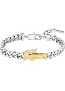 Armkette Lacoste "ARTHOR", edelstahlfarben, gelbgoldfarben, Armb&auml;nder, Damen, 21,5cm, Edelstahl, Armkette