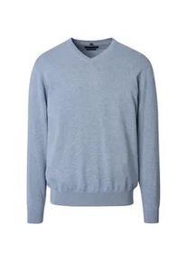 Strickpullover Casamoda "Casamoda Pullover uni", Damen, Gr. 5XL, blau (hellblau), 100% Baumwolle, Pullover Strickpullover