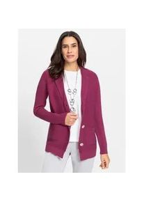 Cardigan Inspirationen, Damen, Gr. 38, lila (erika), 45% Viskose, 35% Polyamid, 20% Polyester, meliert, unifarben, Strickjacken