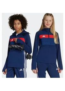 Kapuzensweatshirt Adidas PERFORMANCE "TIRO 25 ESSENTIALS WINTERIZED TRAININGSOBERTEIL F&Uuml;R KINDER", M&auml;dchen, Gr. 176, team navy blau 2, rot, wei&szlig;, Obermaterial: 100% Polyester, angesetztes B&uuml;ndchen, Sweatshirts
