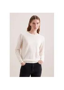Strickpullover Seidensticker, Damen, Gr. S, sanftes wei&szlig;, 90% Wolle, 10% Seide, unifarben, regular fit, Rundhals, Pullover Strickpullover, Sweater Uni