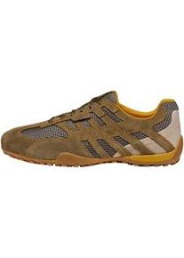 Sneaker Geox "Geox Sneaker Leder/Textil", Herren, Gr. 41, military, Leder, Textil, Schuhe Sneaker