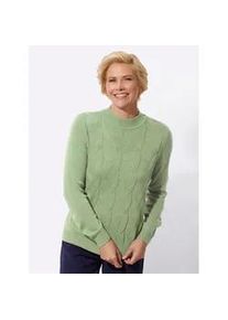 Classic Dog Stehkragenpullover CLASSIC "Pullover", Damen, Gr. 48, gr&uuml;n (eucalyptus), 100% Polyacryl, unifarben, Pullover Stehkragenpullover
