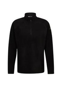 Fleecepullover Ziener "JUSEI-Z midlayer man", Herren, Gr. 50, schwarz, Obermaterial: 100% Polyester, Sweatshirts Fleecepullover