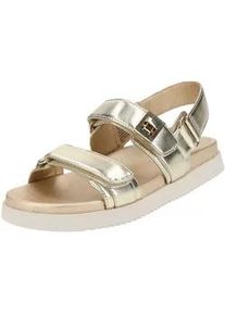 Riemchensandale Steve Madden "Steve Madden Sandalen Leder", Damen, Gr. 38, gold, Leder, Schuhe Riemchensandale