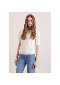 Strickpullover Seidensticker, Damen, Gr. XL, sanftes wei&szlig;, 90% Wolle, 10% Seide, unifarben, regular fit, Rundhals, Pullover Strickpullover, Sweater Uni