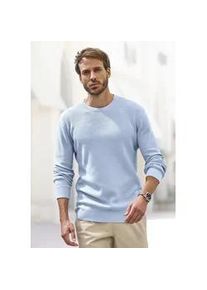 Strickpullover John Devin "bis Gr&ouml;&szlig;e 5XL", Herren, Gr. 5XL (72/74), blau (hellblau), Strick, Obermaterial: 50% Baumwolle, 50% Polyacryl, unifarben, regular fit normal, Rundhals, Strickb&uuml;ndchen, Pullover Strickpullover, Pullover in modischen Farben aus Baumwollmischung