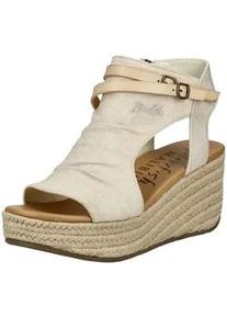 Keilsandalette Blowfish "Blowfish Sandalen Lederimitat/Textil", Damen, Gr. 40, bone, Lederimitat, Textil, Schuhe