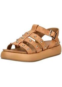 Riemchensandale Inuovo "Inuovo Sandalen Leder", Damen, Gr. 39, nut, Leder, Schuhe Riemchensandale