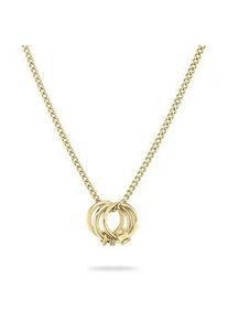 Kette mit Anh&auml;nger Liebeskind Berlin "Schmuck Geschenk Edelstahl Halskette The D-Link Mini", gold (gelbgoldfarben), Halsketten, Damen, Edelstahl, L: 45 B: 2mm, B:2mm