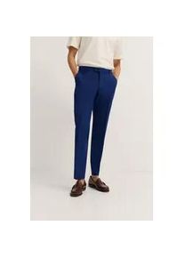 Anzughose Bugatti "Mix & Match", Herren, Gr. 56, Normalgr&ouml;&szlig;en, blau (360, blau), 75% Wolle, 22% Polyester, 3% Elasthan, unifarben, gerade, unten schmal, Hosen Anzughose, mit B&uuml;gelfalte & feiner Struktur