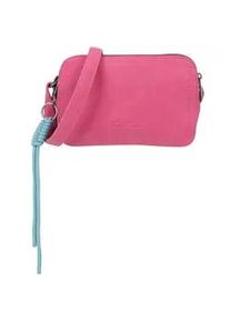 Schultertasche Fritzi aus Preussen "Jony Suede Jacky", Damen, Gr. B/H/T: 7cm x 14,5cm x 22cm, rosa (pink), Lederimitat, unifarben, Taschen Schultertasche, mit angerauter Materialoberfl&auml;che