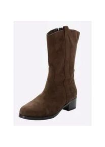 Stiefelette sheego, Damen, Gr. 43, XL-Schaft, braun, Polyester, Schuhe Stiefelette