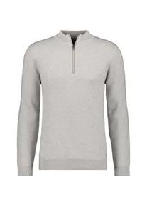 Rundhalspullover Ragman, Herren, Gr. 50, grau (hellgrau), 95% Baumwolle 5% Kaschmir, ohne Ausschnitt, Pullover Rundhalspullover