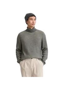 Marc O'Polo Rollkragenpullover MARC O'POLO, Herren, Gr. M, graphite grau melange, Strick, Obermaterial: 40% Baumwolle, 40% Schurwolle, 20% Polyamid, regular fit normal, Rippb&uuml;ndchen, Pullover Rollkragenpullover, aus Baumwoll-Schurwoll-Mix, regular fit, Bi-Color