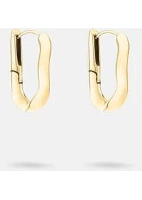 Paar Creolen Liebeskind Berlin "Schmuck Geschenk Edelstahl Ohrringe The Melting Organic", gold (gelbgoldfarben), Ohrringe, Damen, Edelstahl