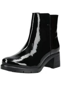 Stiefelette Ara "Ara Stiefelette Leder", Damen, Gr. 41,5, schwarz (schwarz lack), Leder, Schuhe Stiefelette