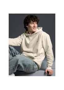 Sweatshirt TRIGEMA "TRIGEMA Hoodie mit Affe Charly-Stickmotiv", Herren, Gr. S, natur, 70% Baumwolle, 30% Polyester, Basic, Sweatshirts Sweatshirt