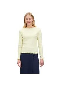 Kurzarmshirt Cartoon "Damen mit Kragen", Damen, Gr. 42, gelb (cream, gelb), Obermaterial: 95% Baumwolle, 05% Elasthan, tailliert normal, Shirts