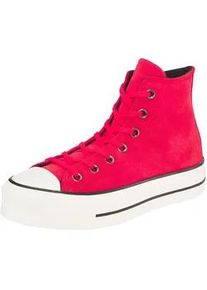 Sneaker Converse "CHUCK TAYLOR ALL STAR LIFT", Damen, Gr. 36, rot, egret, schwarz, Leder, Schuhe Sneaker