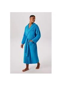 Unisex-Bademantel Kangaroos "Cassidy, f&uuml;r Damen & Herren, Standardl&auml;nge & &Uuml;berl&auml;nge" Gr. M, t&uuml;rkis, L:132cm, Walkfrottee, Hausm&auml;ntel, mit Taschen, M&auml;nner und Frauen, Baumwolle, Reise, Hotel, Sauna, S-3XL