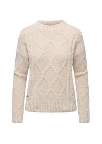 Strickpullover Ragwear "Jannina", Damen, Gr. XXL (44), ecru, Material: 100% Polyester, gerade h&uuml;ftbedeckend, Rundhals, &Auml;rmel ohne &Auml;rmelschlitz Rippb&uuml;ndchen, Pullover Strickpullover, Gestrickter gemusterter Pullover