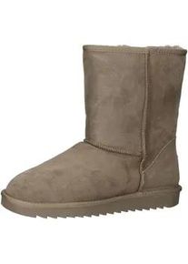 Stiefelette Ara "Ara Stiefelette Veloursleder", Damen, Gr. 39, grau (taupe), Veloursleder, Schuhe Stiefelette