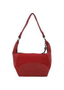 Henkeltasche Fritzi aus Preussen "Sky Mix Anthra Black", Damen, Gr. B/H/T: 6cm x 24cm x 32cm, rot, Nylon, unifarben, Taschen, mit tollem, weichem Handfeel