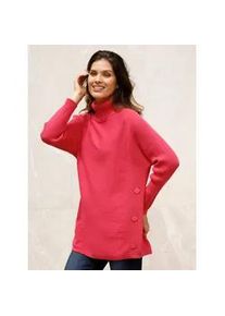 Longpullover Classic Basics "Long-Pullover", Damen, Gr. 44, pink, 100% Baumwolle, unifarben, Pullover Longpullover