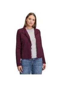 Strickjacke Cartoon "Damen mit Fransen", Damen, Gr. 36, lila (schwarz aubergine), Obermaterial: 52% Viskose, 30% Polyester, 18% Polyamid, l&auml;ssig geschnitten normal, Strickjacken Strickjacke