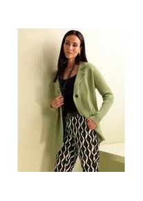Strickjacke Heine, Damen, Gr. 36, gr&uuml;n (schilf), 50% Viskose, 28% Polyester, 22% Polyamid, unifarben, Strickjacken Strickjacke