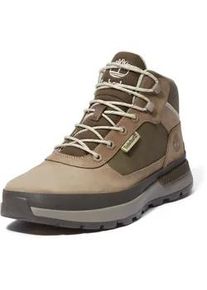 Schn&uuml;rboots Timberland "FIELD TREKKERMID LACE UP SNEAKER", Herren, Gr. 41, md grau nubuck w dk braun, Leder, Schuhe Schn&uuml;rboots, Winterschuhe, Sneakerboots, Winterboots