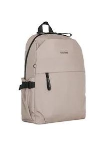 Rucksack Mustang "Agios", Herren, Gr. B/H/T: 32cm x 45cm x 12cm, beige, Nylon, Rucks&auml;cke Rucksack, Men Freizeitrucksack, Businessrucksack mit Kontrast-Details