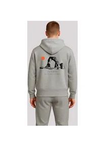 Kapuzenpullover F4NT4STIC "Escape Discover the World Savannah", Herren, Gr. XXL, grau (grau melange), Obermaterial: 80% Baumwolle, 20% Polyester, relaxed fit, Pullover Kapuzenpullover, Discover the World