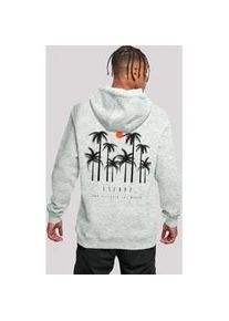 Kapuzenpullover F4NT4STIC "Escape Discover the World Palm Trees", Herren, Gr. 5XL, grau (erdgrau), Obermaterial: 65% Baumwolle, 35% Polyester, slim fit, Pullover Kapuzenpullover, Discover the World