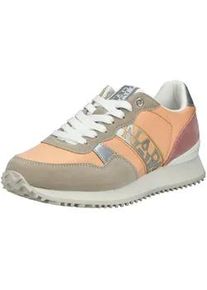 Sneaker Napapijri "Napapijri Sneaker Lederimitat/Textil", Damen, Gr. 39, orange (beige, orange), Lederimitat, Textil, Schuhe Sneaker