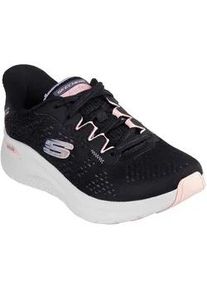 Slip-On Sneaker Skechers "ARCH FIT 2.0", Damen, Gr. 41, schwarz, meliert, Textil, Schuhe, Freizeitschuh mit Slip-ins mit Schn&uuml;rung