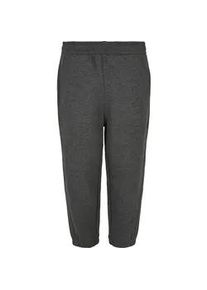 Stoffhose Urban Classics "Urban Classics Herren Boys Sweatpants", M&auml;dchen, Gr. 110/116, Normalgr&ouml;&szlig;en, charcoal, 65% Baumwolle, 35% Polyester, unifarben, loose fit, Hosen Stoffhose